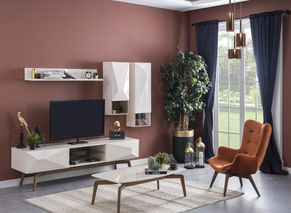 Modern Luxury Wall unit Set Living room Furniture Design Furnishings